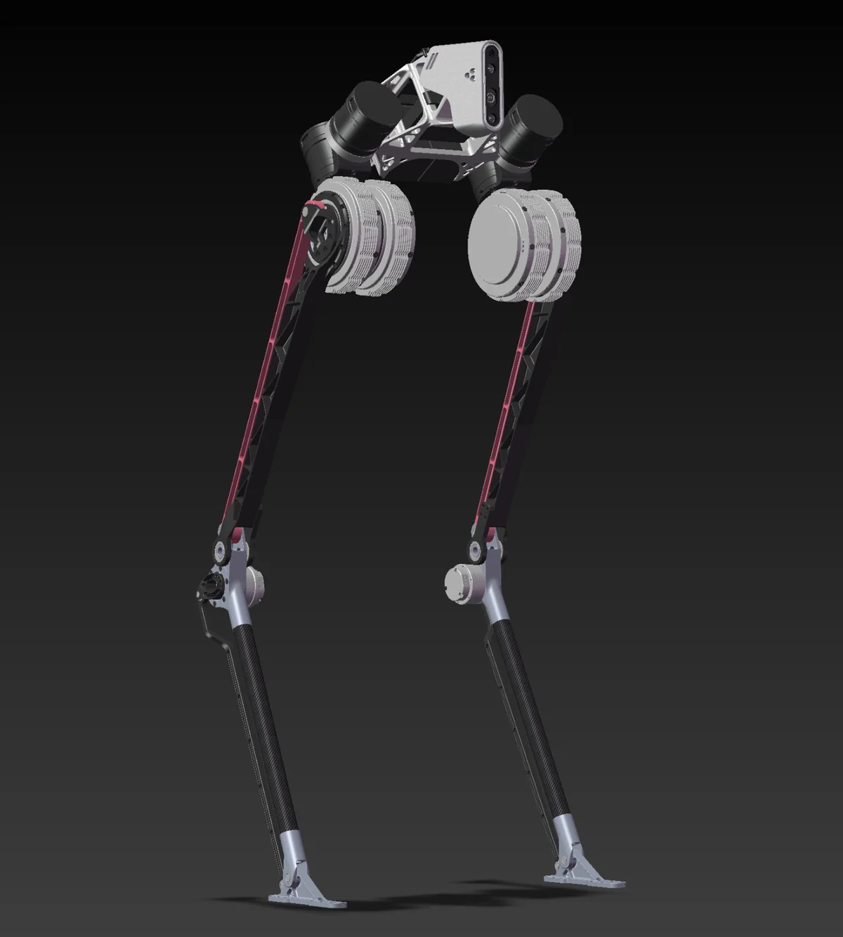 Isometric render of the osstrich biped
